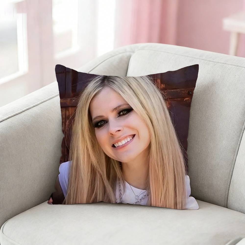 A-Avril Punk L-Lavigne Pillow Case Pattern Printed Pillowcase For Living Room Sofa Cushion Cover