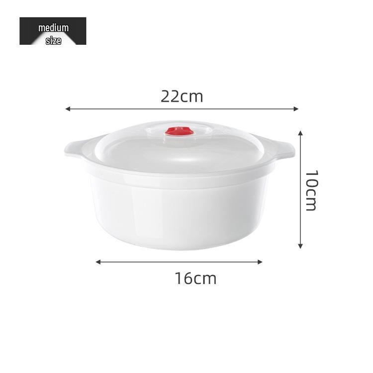 Plastic Soup Bowl with Lid - Microwaveable, Food-Grade, Fresh-Keeping Lunch Container