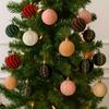 Colorful 6cm Christmas Balls Set Flocking DIY Crafts Christmas Hanging Balls Shatterproof Xmas Tree Pendants Party Favors
