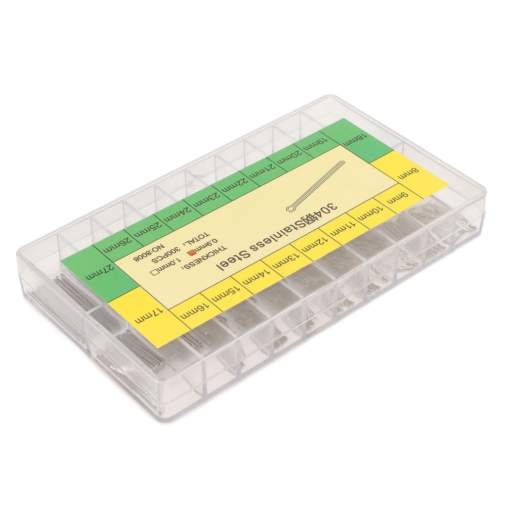 300 PCS 0.9mm Watch Band Link Cotter Stainless Steel Watch Band Strap Link Pins Assortment