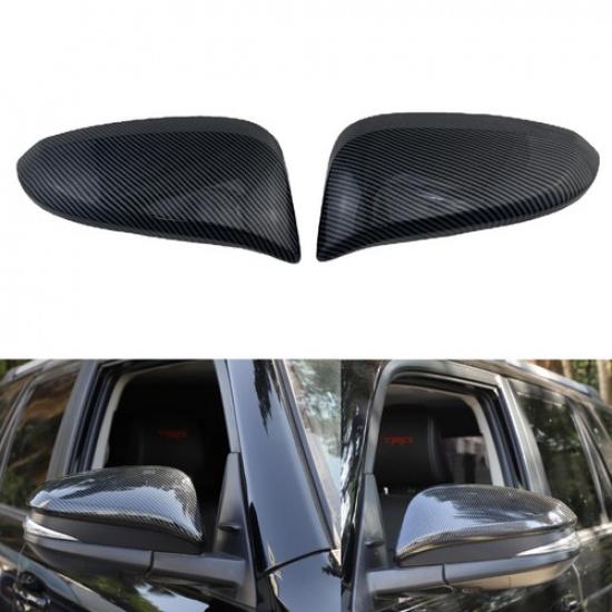 Carbon Fiber Look Rearview Mirror Cover Trim For 2015- Toyota Hilux Revo