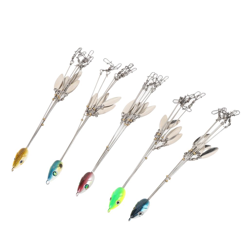 5 шт. рыболовные снасти приманки нержавеющая сталь нержавеющая высокая гибкость зонтик рыболовный комплект снасти для Bas
