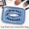 Canned Sardines Style Makeup Bag Cute Travel Cosmetic Bag Bath Wash Bag Creative Fashion Handbags Makeup Pouch Case Beauty Bag