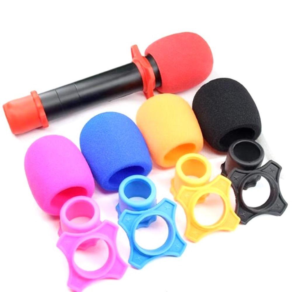 Silicone Microphone Skidproof Case Shakeproof Mic Non-Skid Ring Silicone Ring  Wired/Wireless Mic