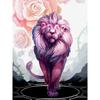 100% Full 5D Diy Daimond Painting Cross-stitch Red Lion Diamond Embroidery Animals