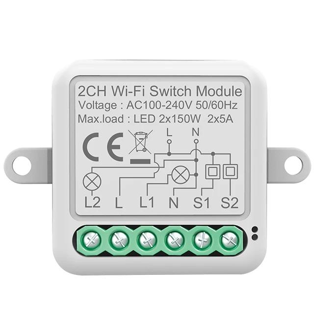 Tuya WiFi Smart Switch Module Electrical Switching Breaker 1/2/3/4Gang Lighting Switch Module Mobile APP Control Alexa