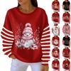 Women's Loose Comfortable Casual And Fashionable Round Neck Christmas Pattern Long Sleeved Sweatshirt