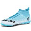 Men's High-top Sock Mouth Football Shoes Rubber Short Nail Youth Sports Shoes Football Training Shoes Art Makeup Lawn Children Football Boots