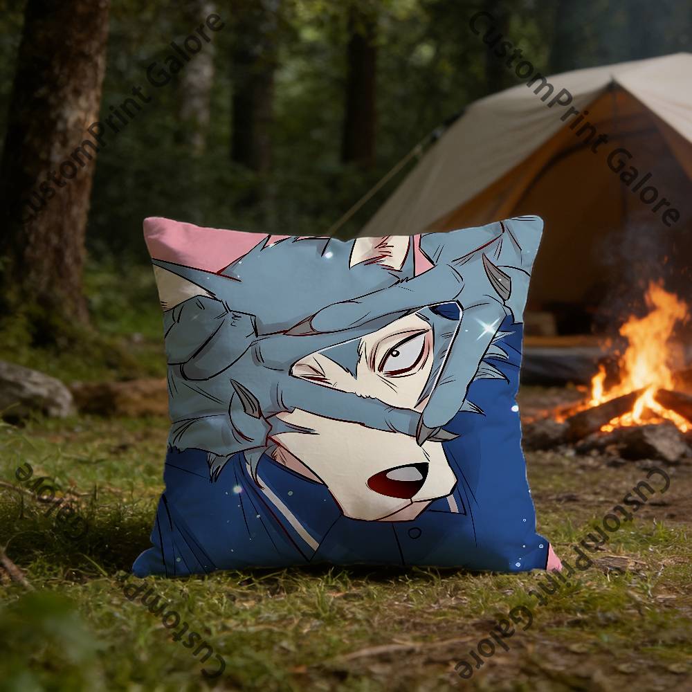 LLegoshi BBeastars Square Throw Pillow Cover Multiple Sizes Soft for Sofa Bedroom Living Room Home Decorative