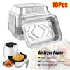 10Pcs Aluminum Foil Food Container Bowl Disposable Air Fryer Paper Cooking Heating Storing