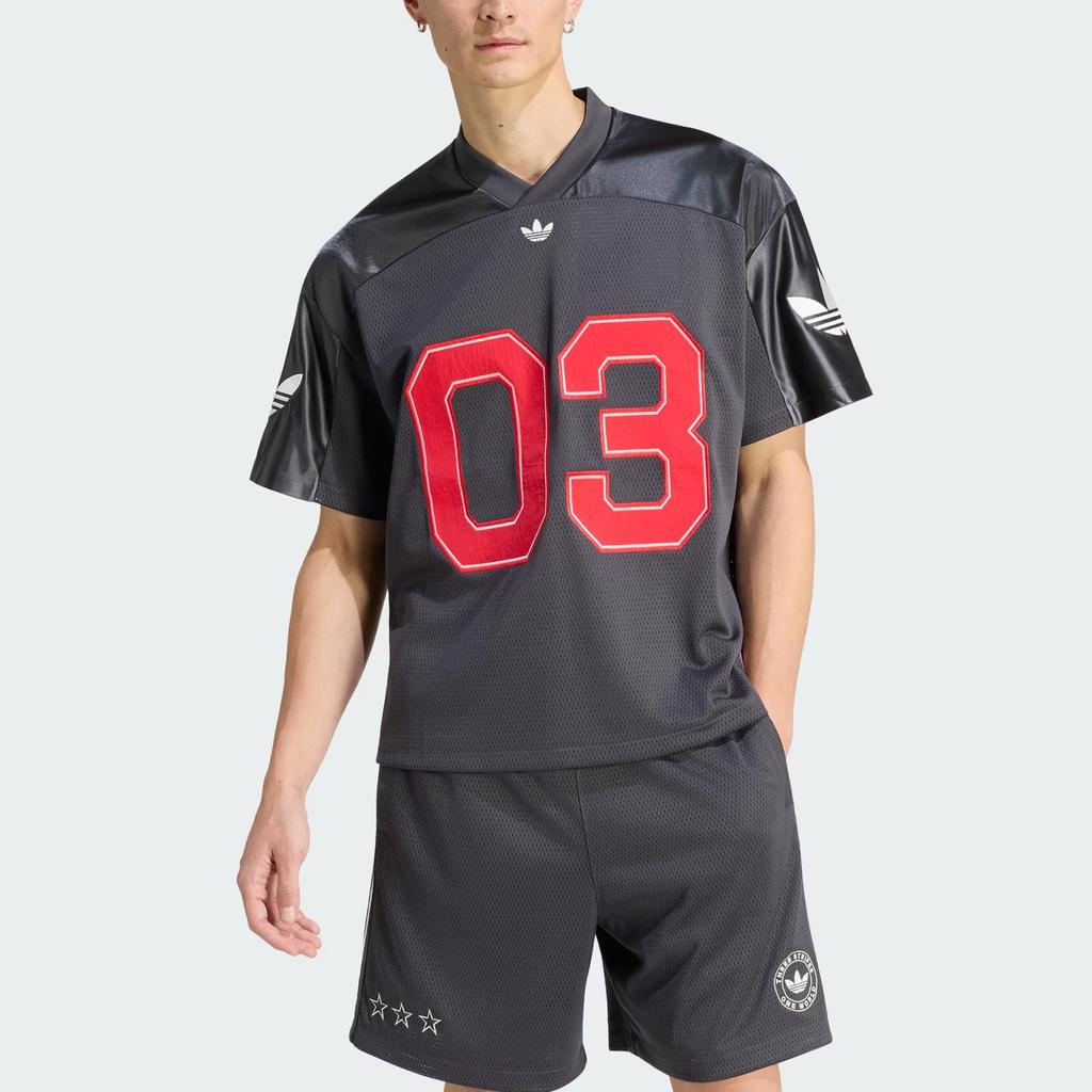 adidas Оригиналы Fb 03 Пуловер с V-образным вырезом с коротким рукавом Рубашка для регби Мужские топы KU9215