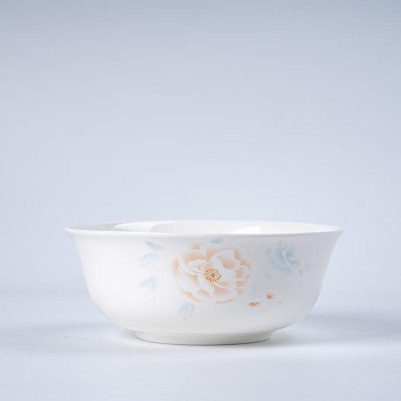 Набор керамических пиал для лапши/супа Haoya Jingdezhen с пионами