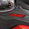 Red Carbon Fiber Center Control Left Side Trim Sticker For Corvette C8 -25