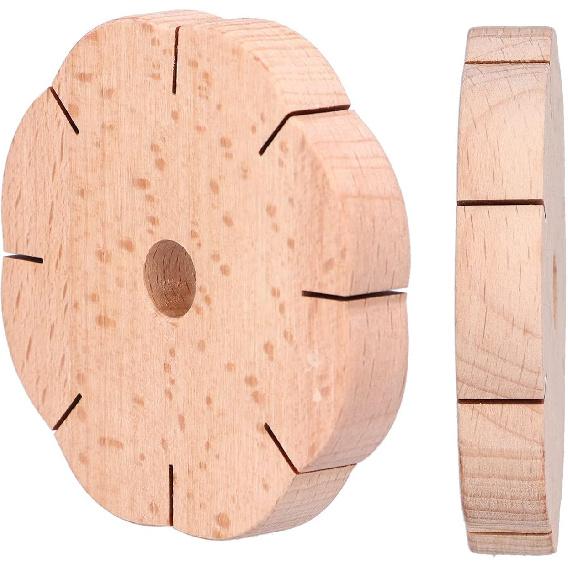 Диск Кумихимо 8 прорезей, Деревянный круглый диск Кумихимо Деревянная плетеная дисковая пластина Ручной диск для плетения веревки Кумихимо Диск для плетения бисерного шнура DIY Браслет Ткацкий станок