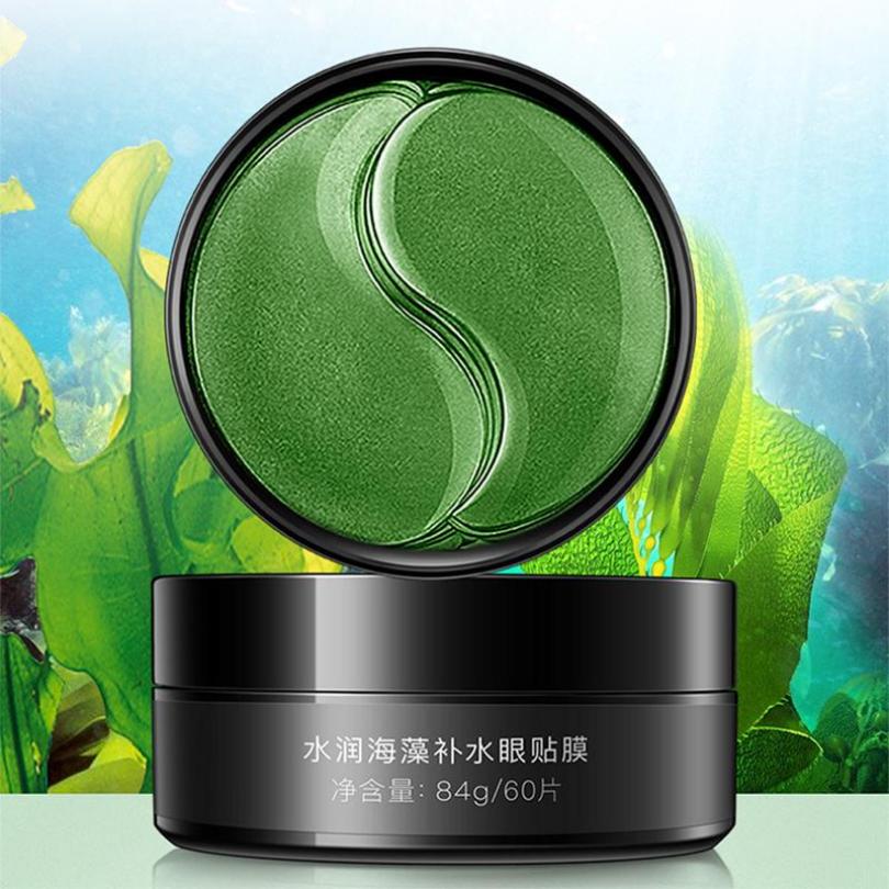 Увлажняющая зеленая маска для глаз с водорослями для удаления темных кругов Укрепляющие патчи для глаз 60 шт.