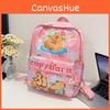 Cute Cartoon Capybara Car Bath Singing Printed Children Large Capacity Backpack