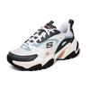 Skechers Stamina V2 Mecha Shoes II Ткань Синтетическая Кожа Модные Универсальные Повседневные Низкие Папины Кроссовки Женские Кроссовки Белый Черный 149510-WCC