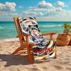 Personalized customized proof beach towel with Demon Slayer character theme pattern - soft, absorbent, quick-drying, perfect swimming, camping&bathing