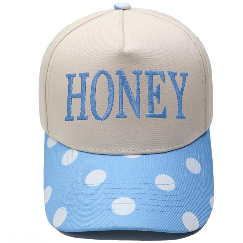 HONEY truck driver hat embroidery retro color matching baseball cap European and American men's and women's casual outdoor hat