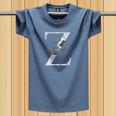 Мужская летняя футболка из плотного чистого хлопка с коротким рукавом, модная коллекция 2025 года