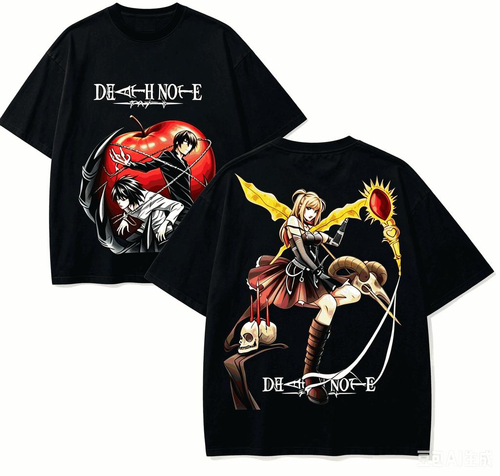 Death Note Anime Lover T-shirt Harajuku Cotton Newest Model High Street Retro Fashion Oversized Unisex hot product Classic soft tee