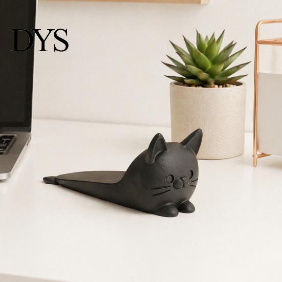 Портативный дверной стопор-клин, 3D-печать, милый кот, нескользящий мультяшный держатель, Декоративный стопор для деревянных полов, Защита дома, Стопор без сверления