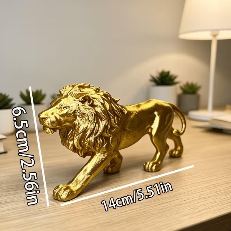 3D Printed Lion Artisan Decor for Upscale Home Office and Shelf Styling