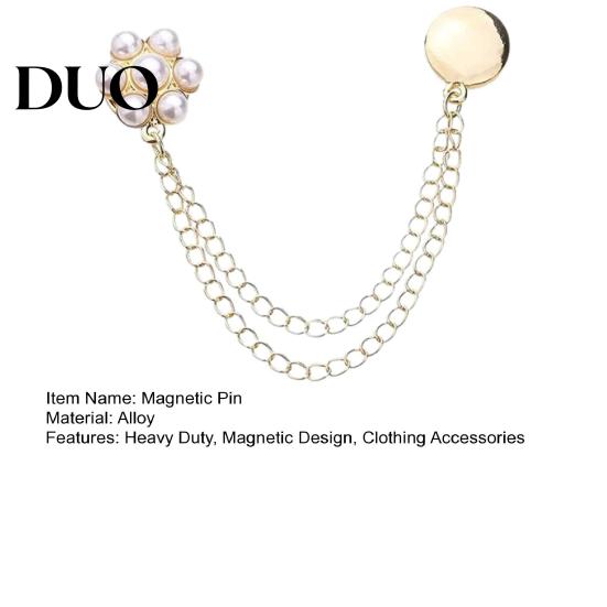 Quick Hem Adjustment Tool Faux Pearl Flower Magnetic Clothing Pin, Button Clip for Shortening No Sew Pants Shortener Shirt Hems Legs, Clothes