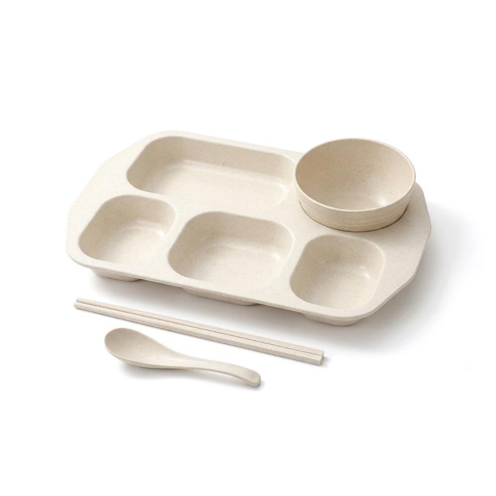 with Bowl and Tableware Fat-Loss Meal Plate Microwave-safe Divided Food Plate Canteen