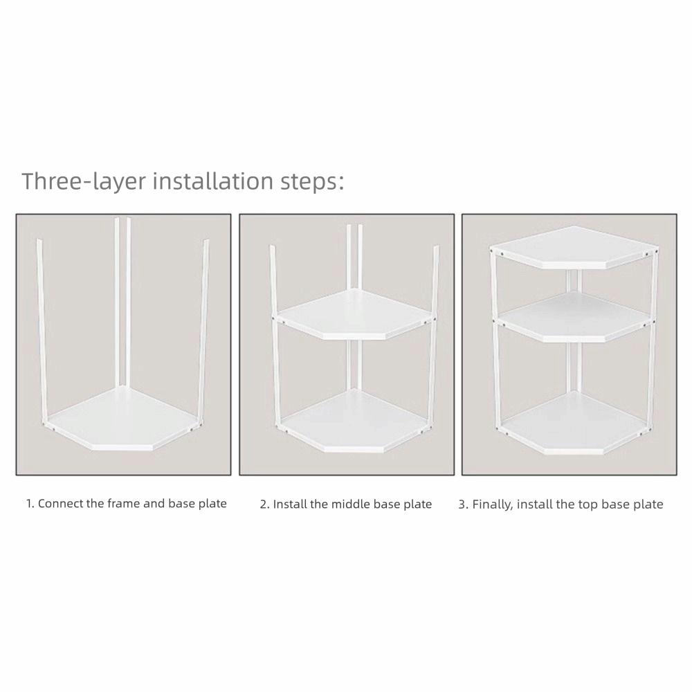 Space Saving Corner Pot Storage Rack 2/3 Tier Cabinet Pot Lid Holder  Bathroom