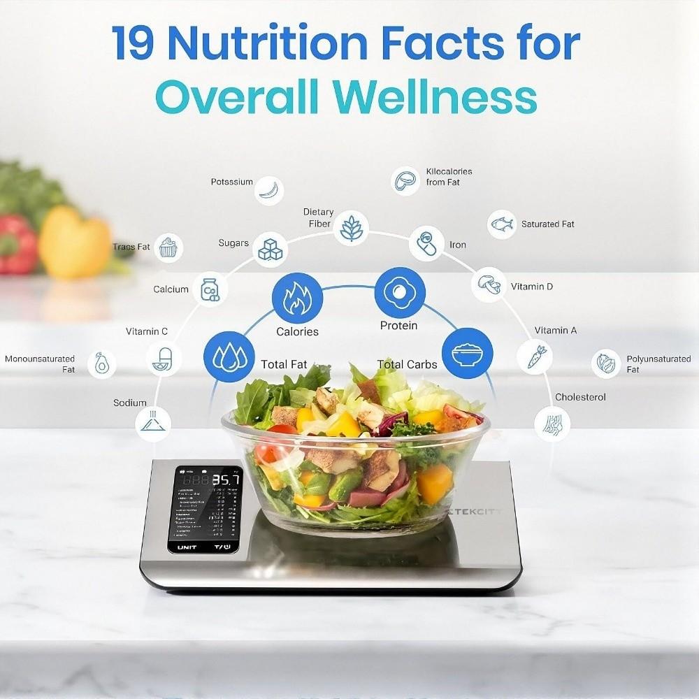Nutritional Calculator Smart Digital Kitchen Scale Calorie Counter Scale  Health Monitoring