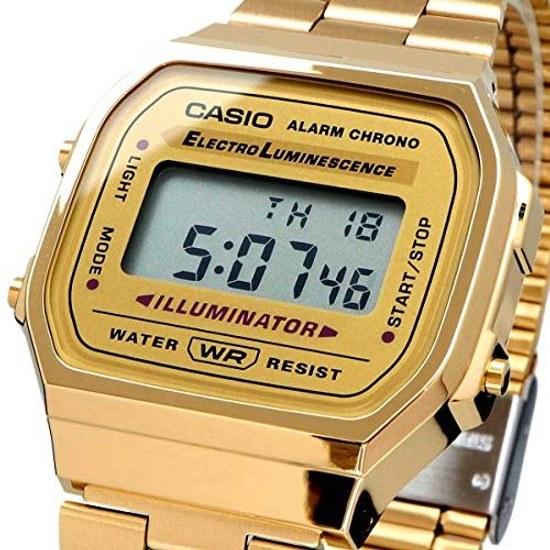 CASIO цифровые наручные часы винтажная серия A168WG-9W мужчины женщины дети золотой зарубежная модель