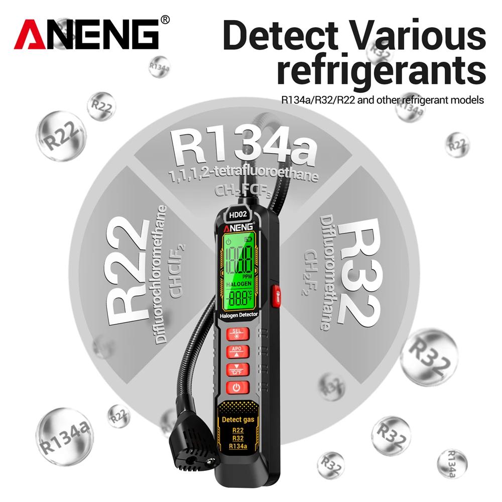 ANENG RT01 Car Relay Tester HD02 Halogen Leak Detector Kit Universal 11-25V Car Battery Check Diagnostic Refrigerant R22/R32/R134a Gas Testing Tools