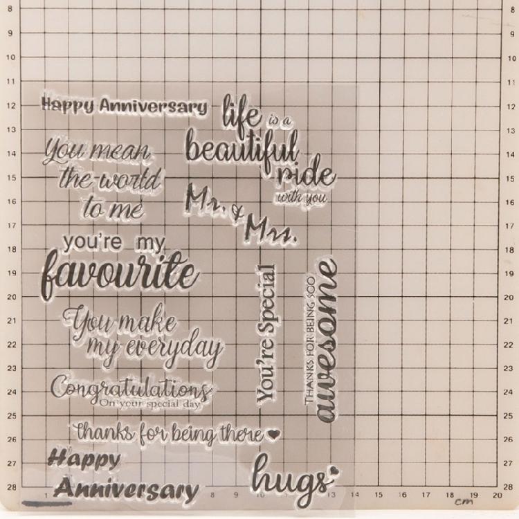 Blessing Words Transparent Stamp Clear Stamp Seal Congratulations Silicone Stamp for Photo Scrapbooking Decorations