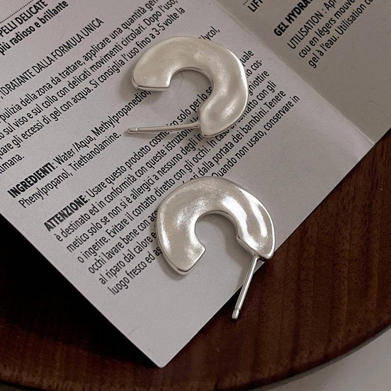 Xiaomi 925 Sterling Silver Vintage C Shape Earrings For Women Trendy Earring Jewelry Prevent Allergy Party Accessories Gift
