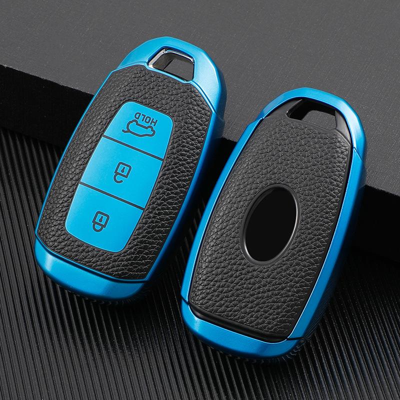 Кожаный чехол для ключей из ТПУ для Hyundai I30 Ix35 Kona Encino Solaris Azera Grandeur Ig Accent TM Palisade Santa Fe