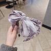 Creative Three-layer Bow Headband Headwear Floral Printed Hairband Bownot Wide Hair Hoop  Daily