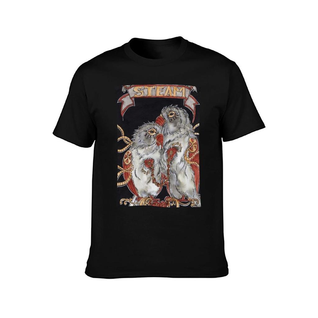 Steampunk Parrots The Lovers Tarot TShirt Christmas Casual Tee Shirt