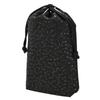 [Inden-ya] Inden Drawstring Bag with Gusset, Deerskin HISOCA, Dragonfly Pattern, Black with Black Lacquer, 9409-01-008