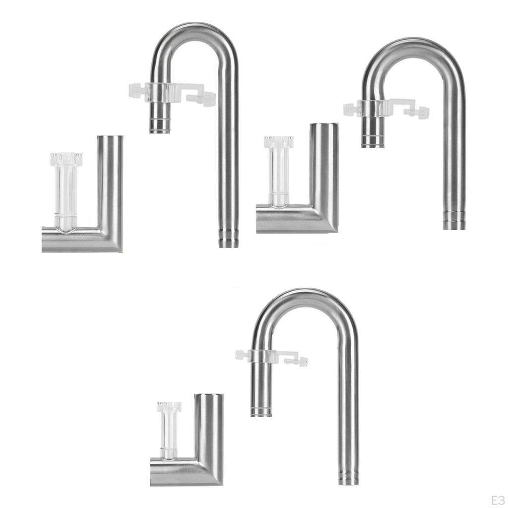 Aquarium Tube Connector for Fish Tank, Water Lily Pipe, Stainless Steel Oil Skimmer, Easy Assembly,