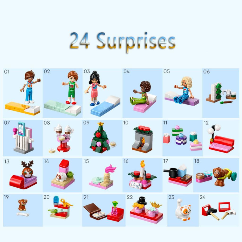 Christmas Countdown Calendar, Children's Assembled Building Block Toy Gift