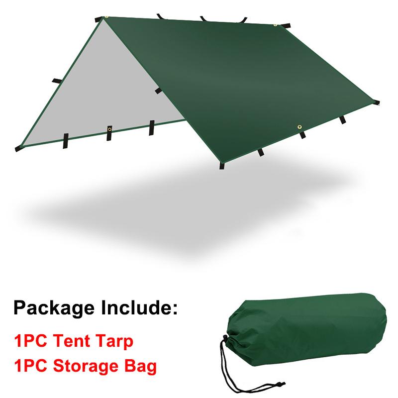 Кемпинговая палатка, брезент, устойчивый к ультрафиолетовому излучению, лагерь, 19 точек подвешивания, солнцезащитный козырек для выживания, открытый водонепроницаемый сверхлегкий солнцезащитный козырек для треккинга, пешего туризма, пляжа