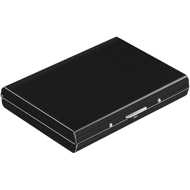 Stealodeal Черный Металлический Блокирующий RFID Дебетовый/Кредитный/Банкоматный (10 слотов) Держатель для карт для мужчин и женщин