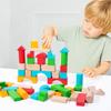 Creative Blocks Wooden Set With 50 Big Pieces For Kids Learning And Imagination