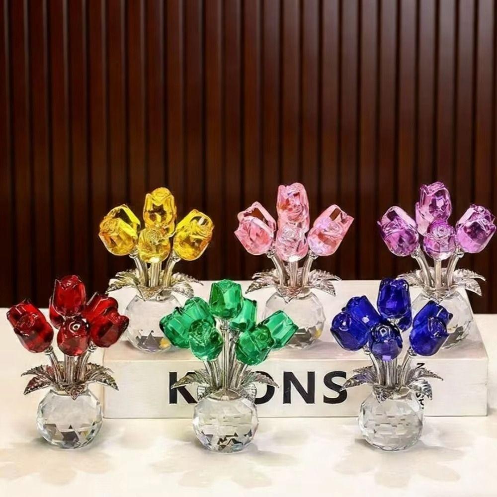 Eternal Bloom Colorful Flowers Figurine Simulated Flowers Eternal Rose Decoration Mother's Day