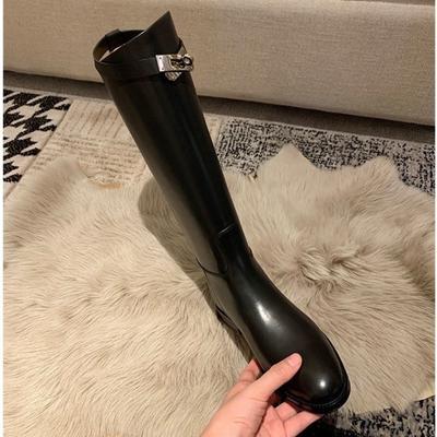 Сапоги на толстом каблуке, Стройнящие, Женские с пряжкой, На толстой подошве, Высокие сапоги, Длинные сапоги, Женская обувь