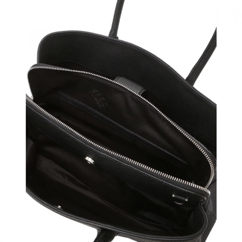 Daks Black Cowhide Tote Bag With Logo Dcba6f400bk