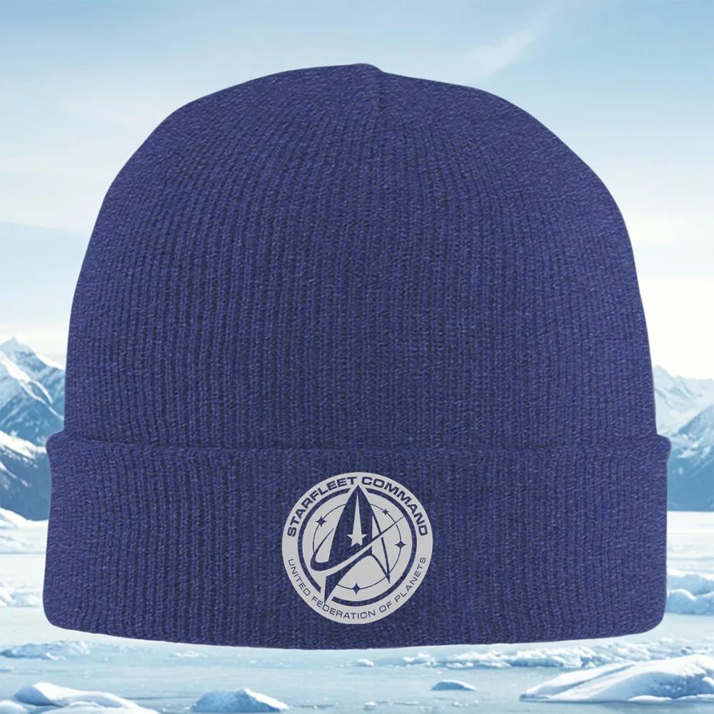 Starfleet ComUnisexdPlanets Federation United Unisex Women Unisex Knitted Hat Beanie Pullover Cap Winter Thermal Warm Christmas Outdo