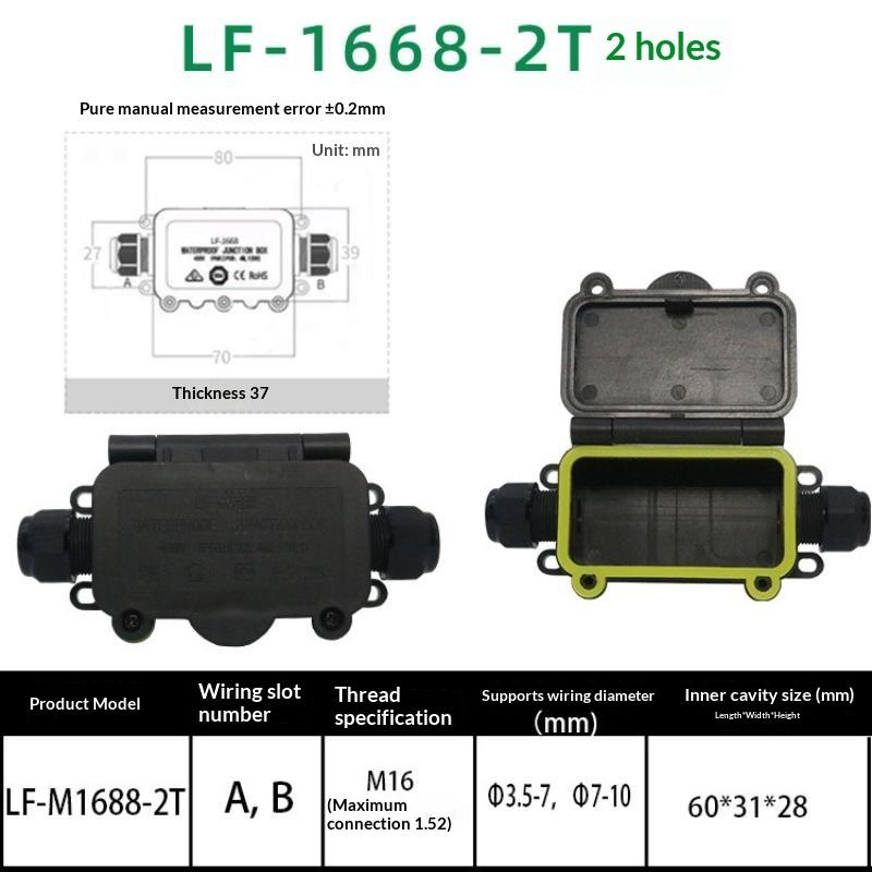 IP66 Waterproof Junction Box with 3mm-6.5mm Cable Connector Sealed Flame Retardant for Garden Security Camera Wiring