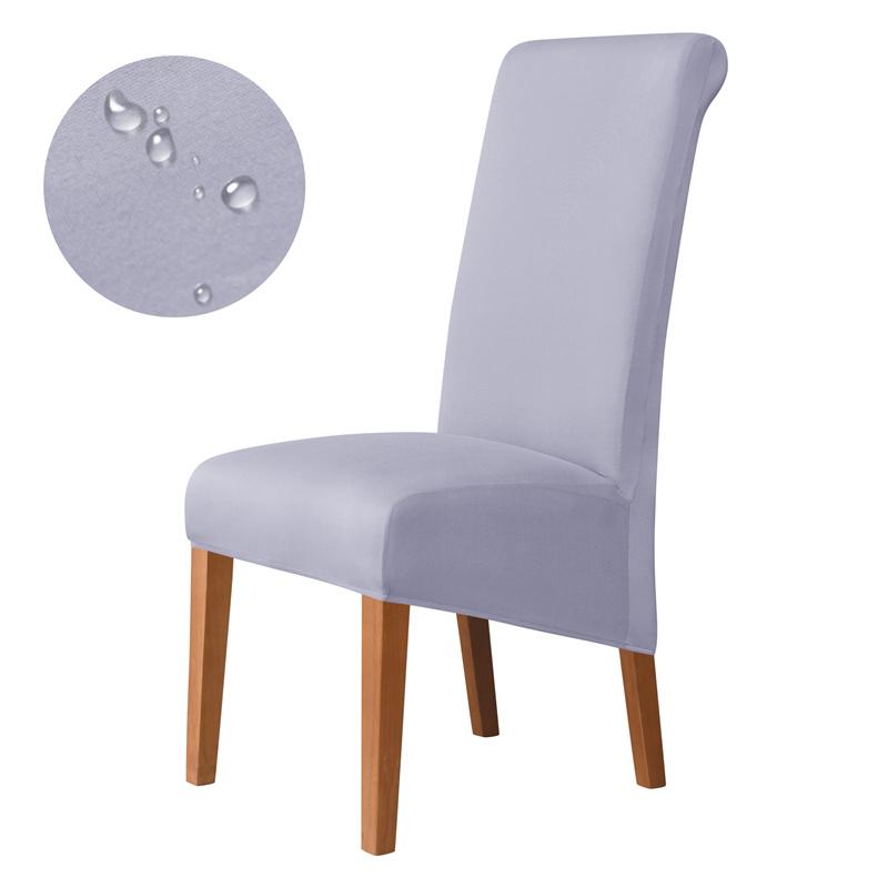 Solid Color Chair Cover Elastic Xl Size Dining Chair Covers Long Back Seat Cover All-Season Protector Cover For Living Room